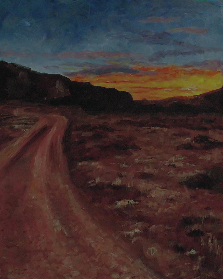 Cliff Road Painting by Susan Moore