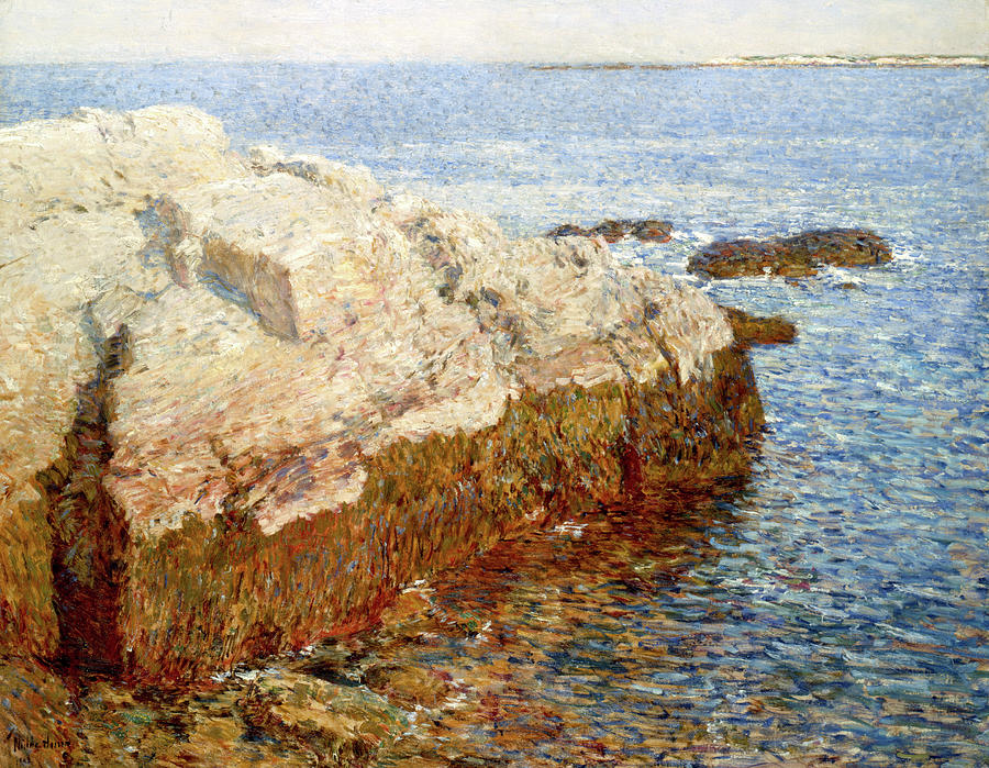 Cliff Rock - Appledore, 1903 Painting by Childe Hassam