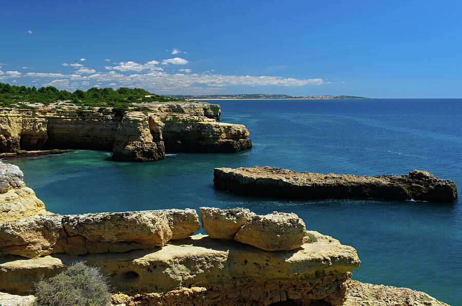 Cliff scenery near Albandeira beach Photograph by Angelo DeVal