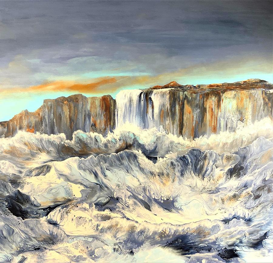 Unique Painting - Cliff by Soraya Silvestri