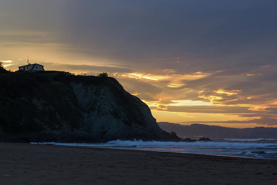 Cliff Sunset Photograph by Josu Ozkaritz