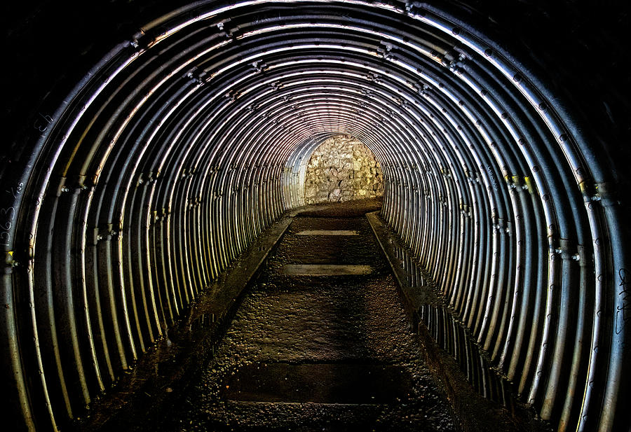 Cliff Walk Tunnel Photograph by Tom Singleton