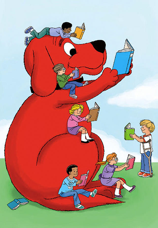 Book Drawing - Clifford the big red dog by The Gallery