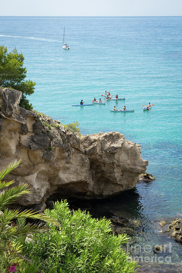 Cliffs and blue sea water in summer Photograph by Adriana Mueller