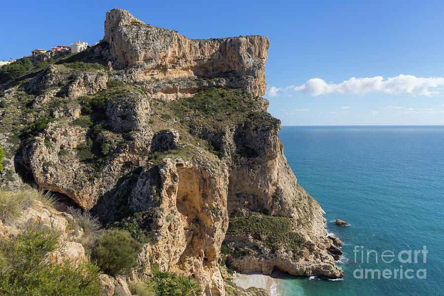 Cliffs and the Mediterranean Sea, Morro Falqui Photograph by Adriana Mueller
