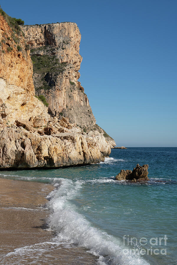 Cliffs And Waves On The Mediterranean Coast Photograph