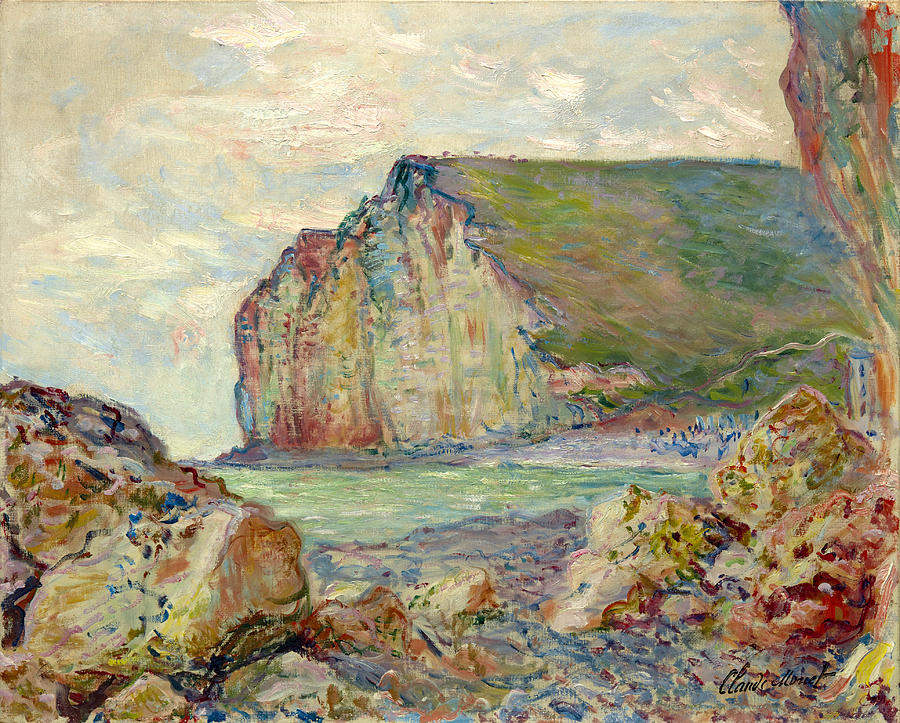 Cliffs at Les Petites Dalles Painting by Claude Monet - Fine Art America