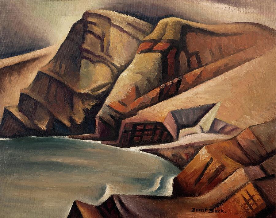Cliffs at Second Valley Painting by Dorrit Black