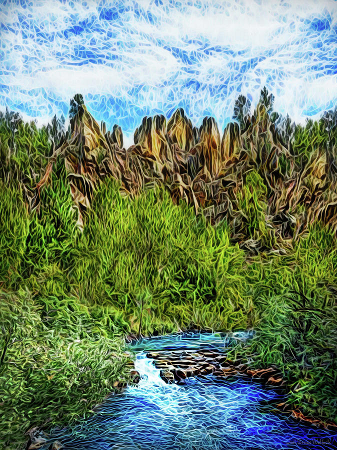 Cliffs By The River Digital Art by Joel Bruce Wallach