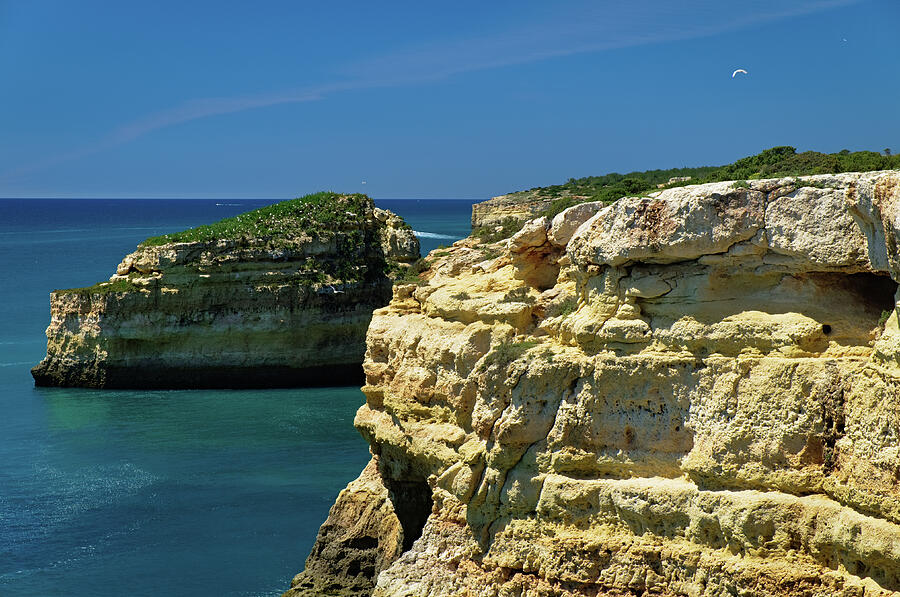 Cliffs detail near Albandeira beach Photograph by Angelo DeVal