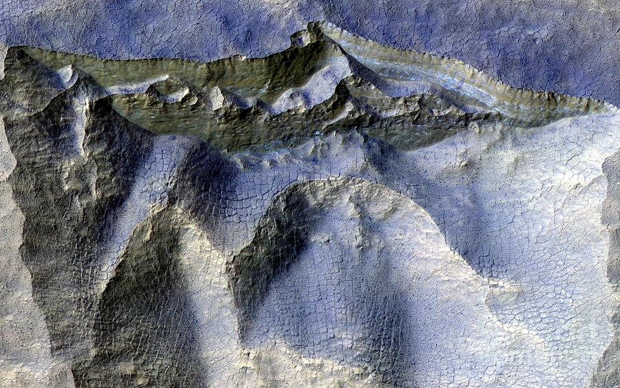 Cliffs in Ancient Ice on Mars Photograph by Rose Santuci-Sofranko