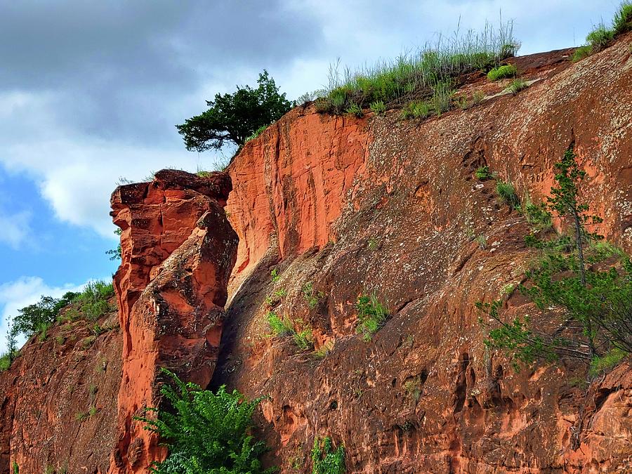 Cliffs in Oklahoma  Photograph by Ally White
