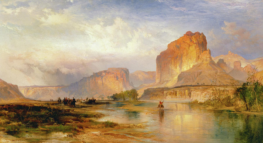 Thomas Moran Painting - Cliffs of Green River, Wyoming, 1874 by Thomas Moran