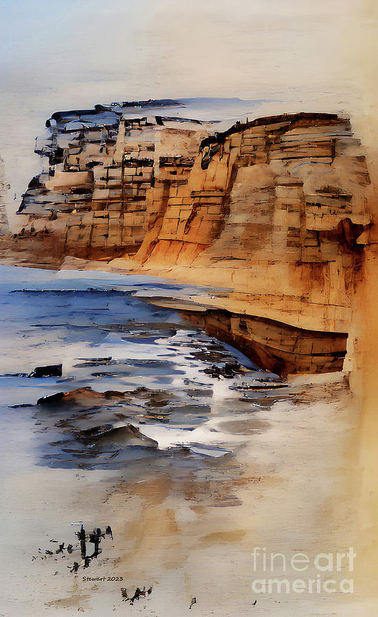 Cliffs of Korea Digital Art by Dr Debra Stewart