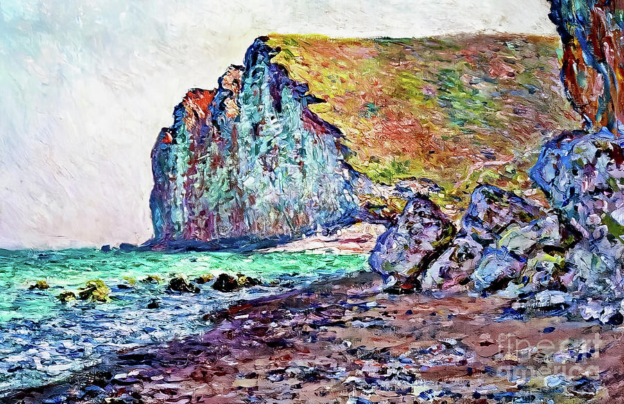 Cliffs of Les Petites Dalles by Claude Monet 1884 Painting by Claude Monet