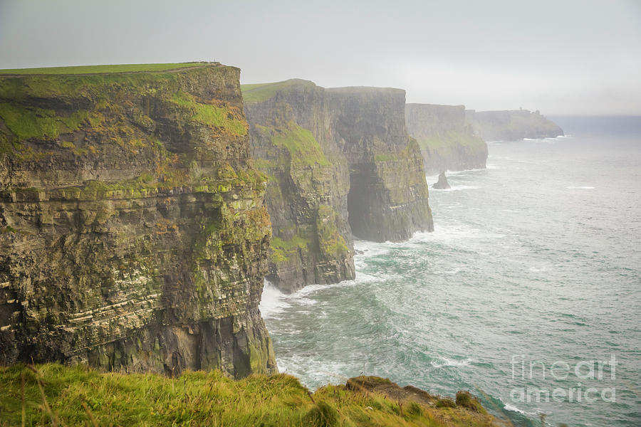 Cliffs of Moher in rain Photograph by Agnes Caruso