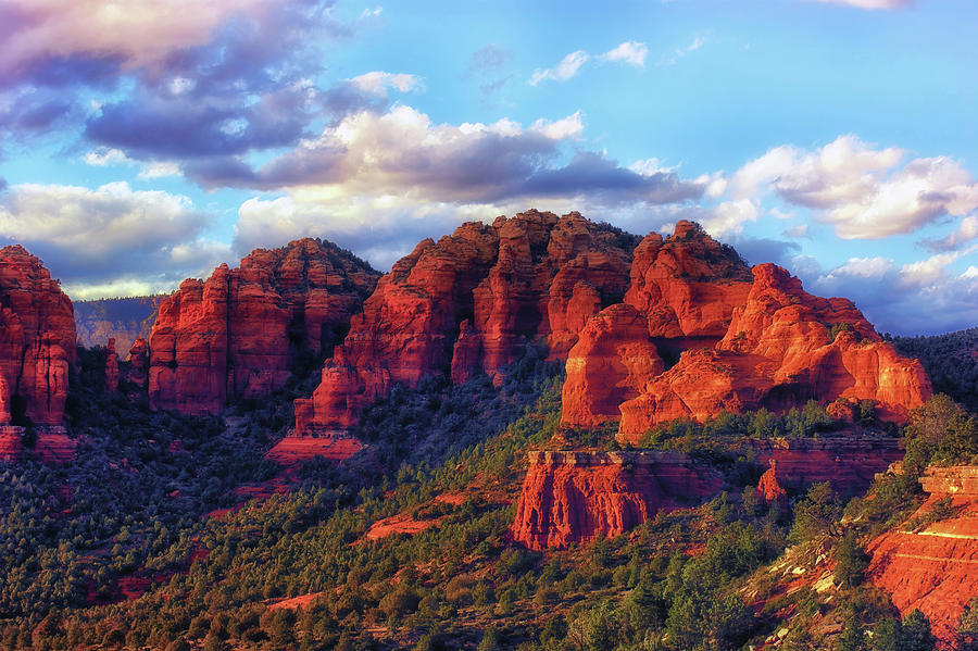 Mountain Photograph - Cliffs of Sedona at Sunset by Brian Kerls