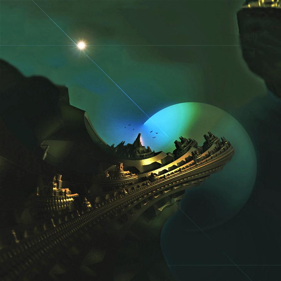 Science Fiction Digital Art - Cliffs of Tarsa by Julie Grace