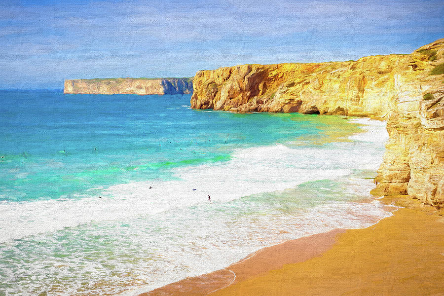 Cliffs of the coast of Sagres, Algarve - 2 - Picturesque Edition Photograph by Jordi Carrio Jamila
