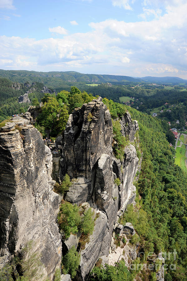 Cliffs of the Elbe Sandstone Mountains in Germany Photograph by Gunther Allen