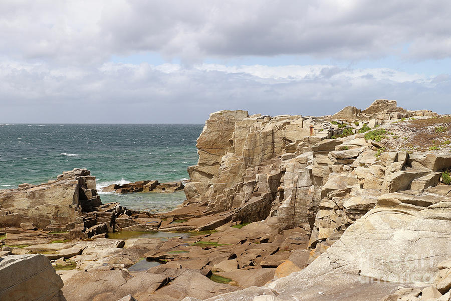 Cliffs On The Coast Of The Ile Grande In Pleumeur-bodou Photograph