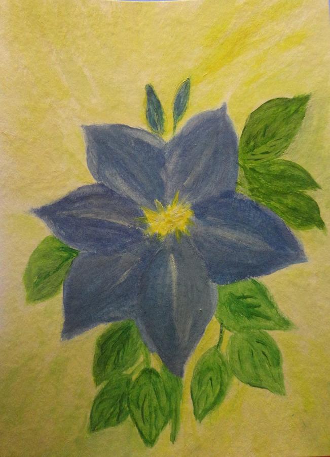 Climbing Clematis   Painting by Rosie Foshee