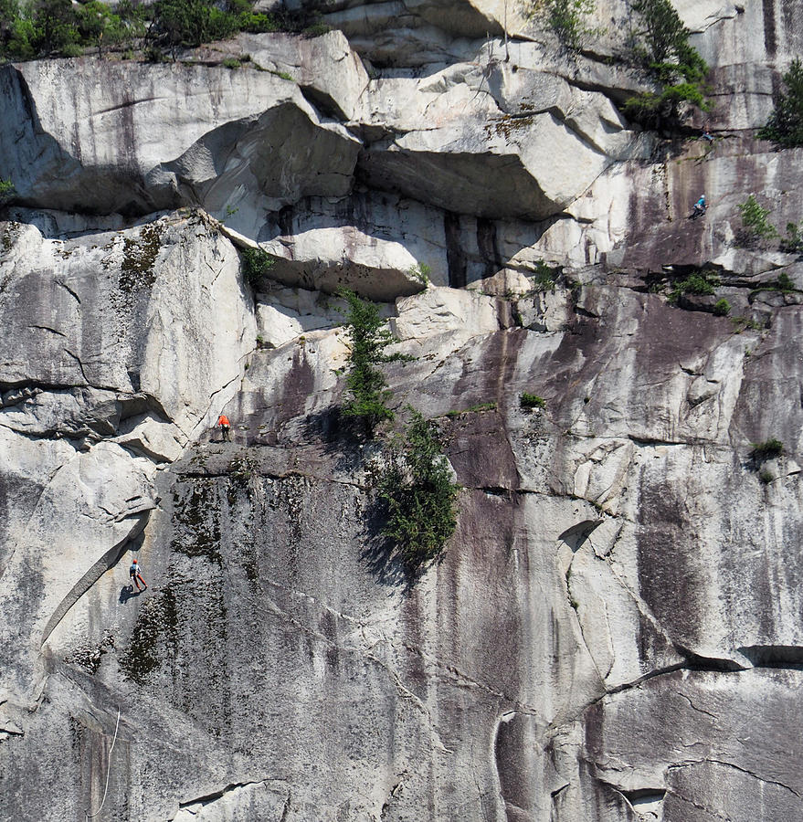 Climbing the Rockface Photograph by Judy Cuddehe