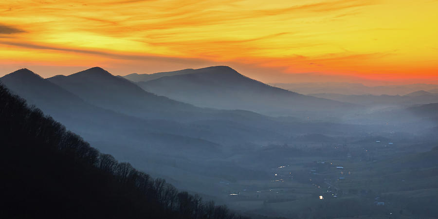 Clinch Mountain Sunset Photograph by Greg Booher
