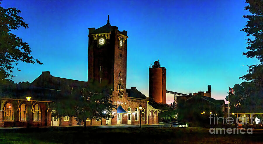 Clinchfield Railroad Station silhouette Photograph by Shelia Hunt