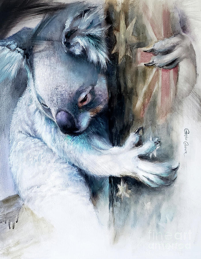 Koala Painting - Clinging to Hope by Charice Cooper
