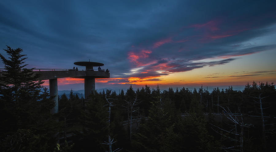 Clingmans Dome Sunrise Photograph by Robert J Wagner