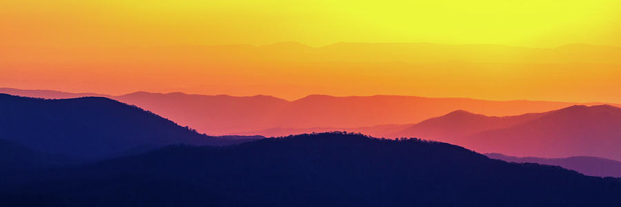 Clingmans Dome Sunset Panorama Photograph by Stefan Mazzola