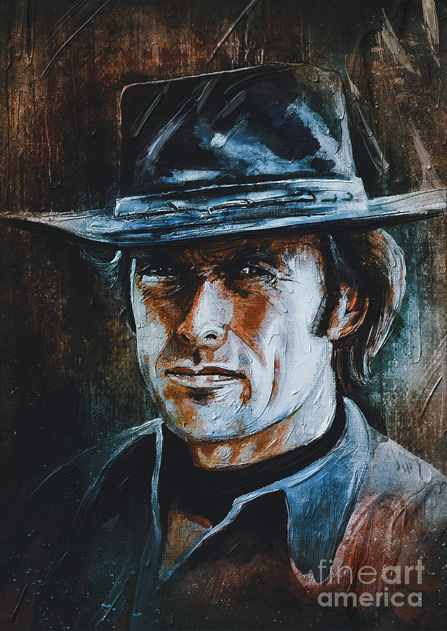 Clint  Eastwood 2 Digital Art by Andrzej Szczerski