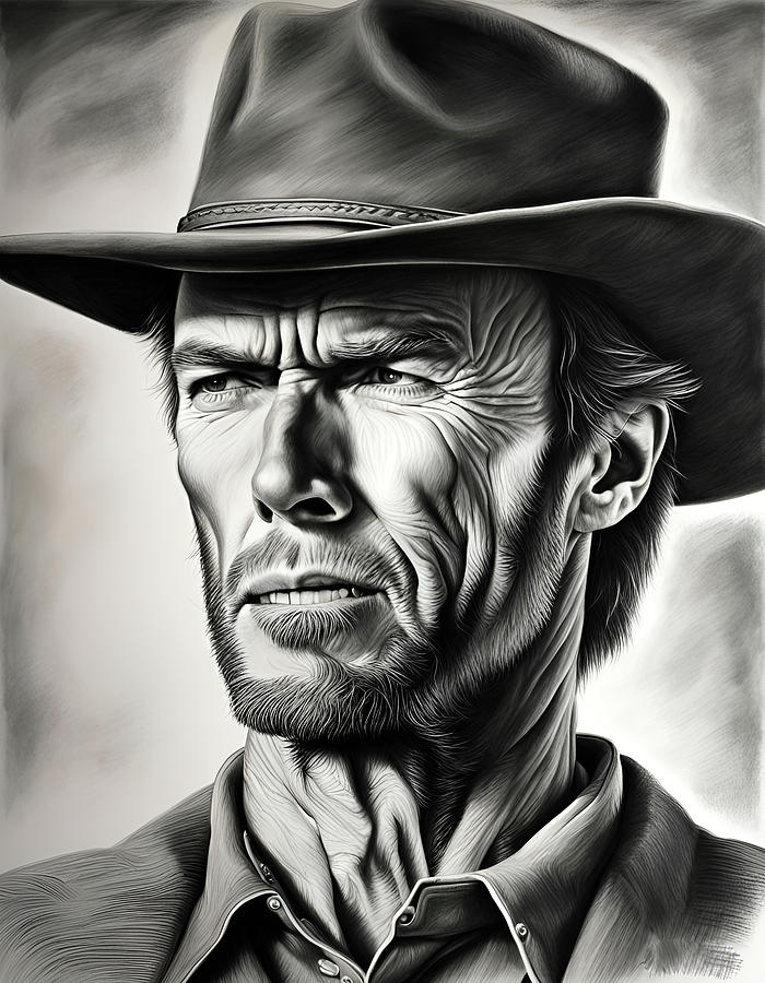 Clint Eastwood #4 Drawing Drawing