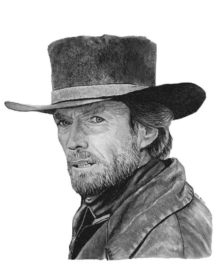 Clint Eastwood Drawing by Allan Mosier - Fine Art America