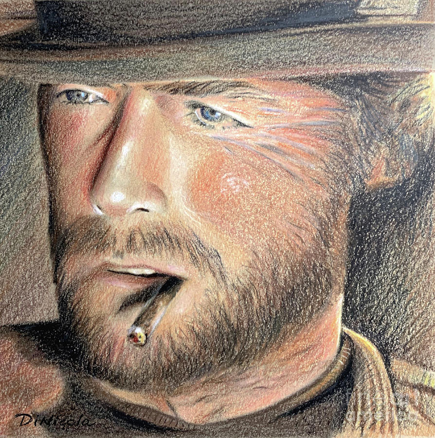 Clint Eastwood Drawing by Anthony DiNicola