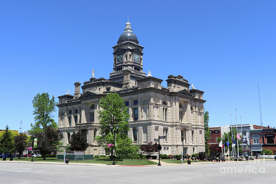 Clinton County Courthouse in Frankfort Indiana 7444 Photograph by Jack Schultz