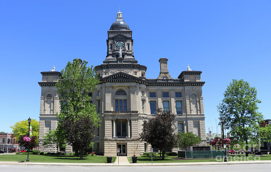 Clinton County Courthouse in Frankfort Indiana 7461 Photograph by Jack Schultz