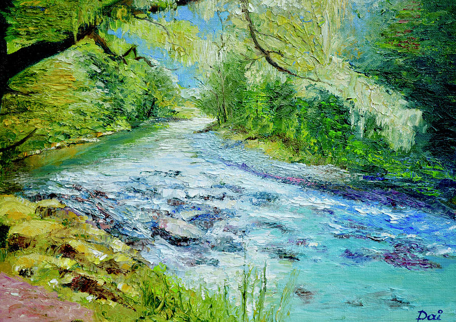 Clinton River Southland New Zealand Painting by Dai Wynn