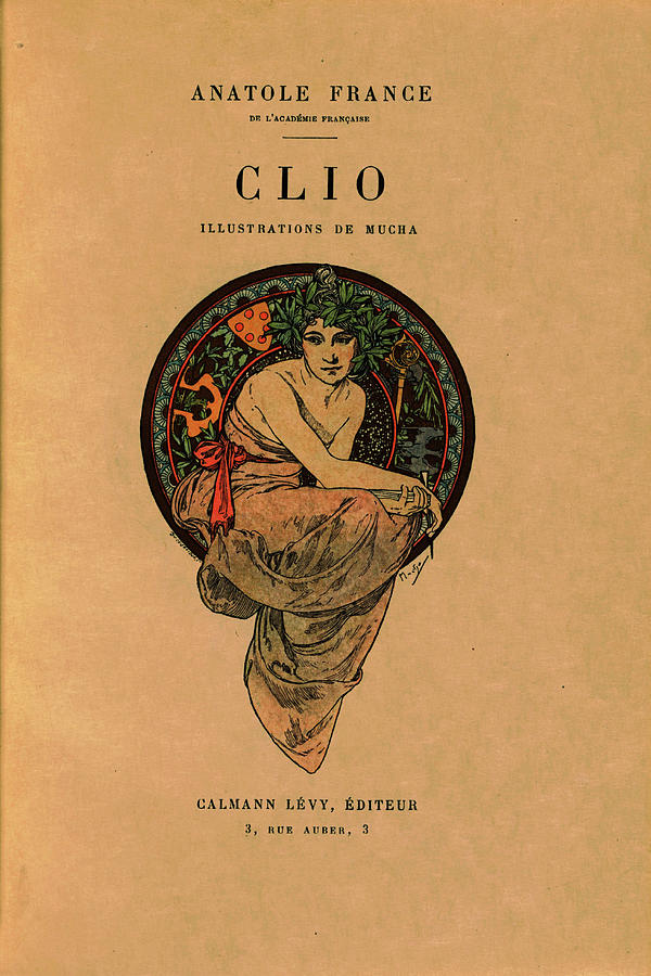 Clio. Dated 1900. Painting by Alphonse Mucha -1860-1939-
