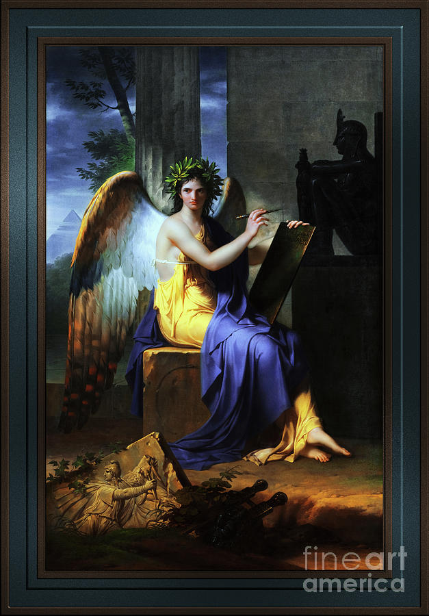 Clio Muse of History by Charles Meynier Remastered Xzendor7 Fine Art Old Masters Reproductions Painting by Rolando Burbon