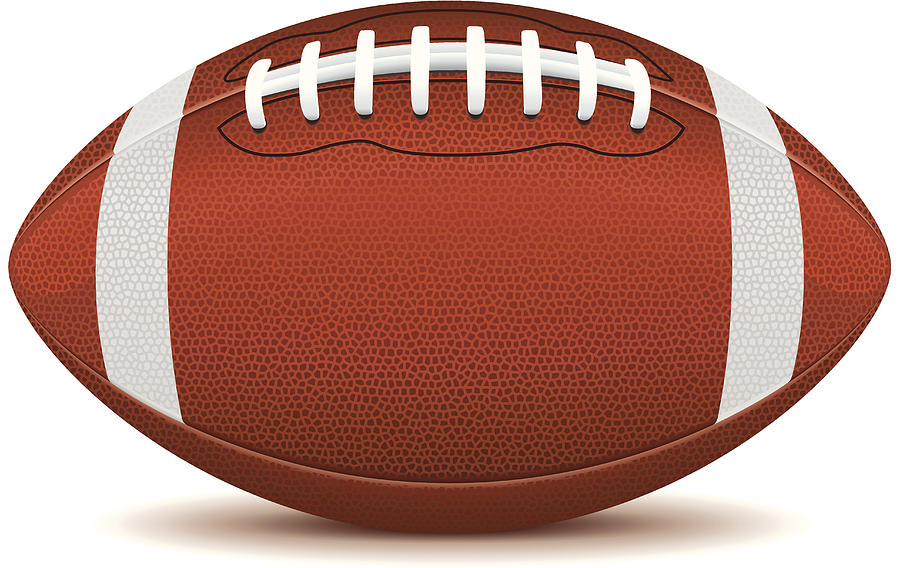 Clip art of an American football on a white background  Drawing by youngID
