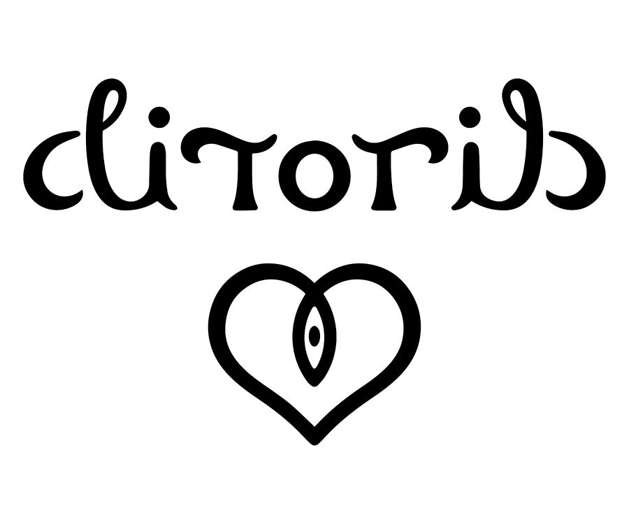 Black And White Drawing - Clitoris Ambigram Tattoo Heart by Mounir Khalfouf