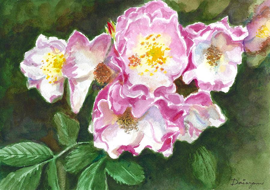 Clmbing Roses at Montsalvat Painting by Dai Wynn