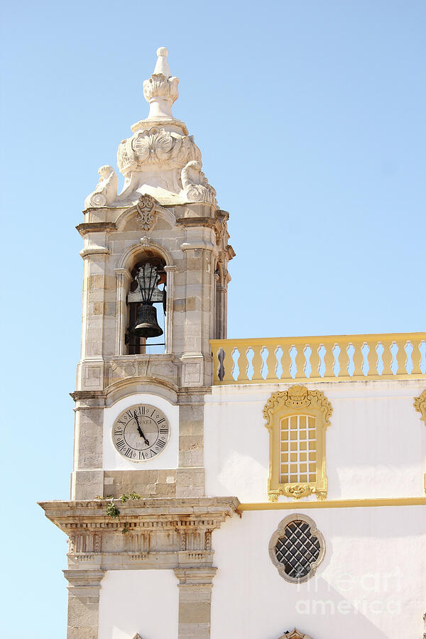 Clock And Bell Tower Faro Vertical Photograph