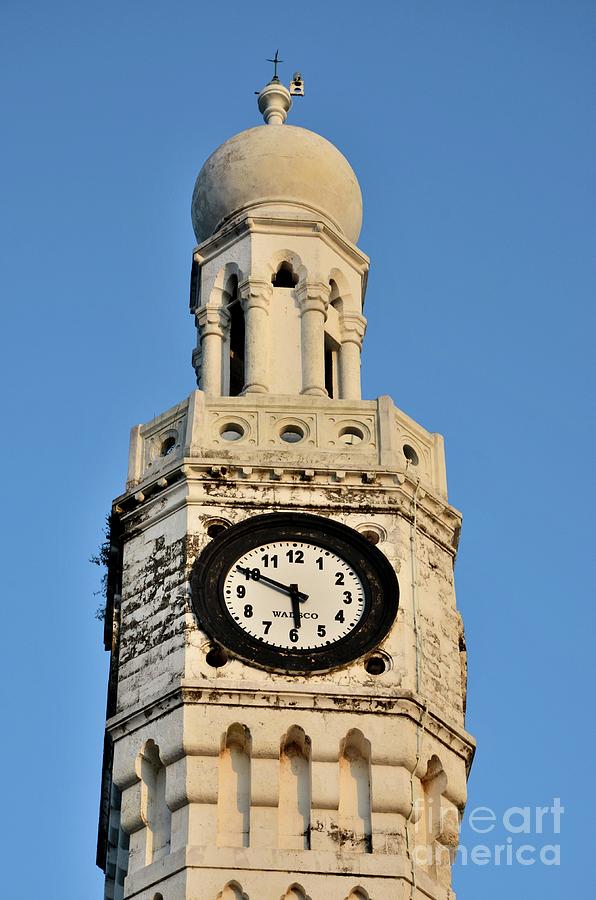 Clock face of Clock Tower with dome Jaffna Sri Lanka Photograph by Imran Ahmed
