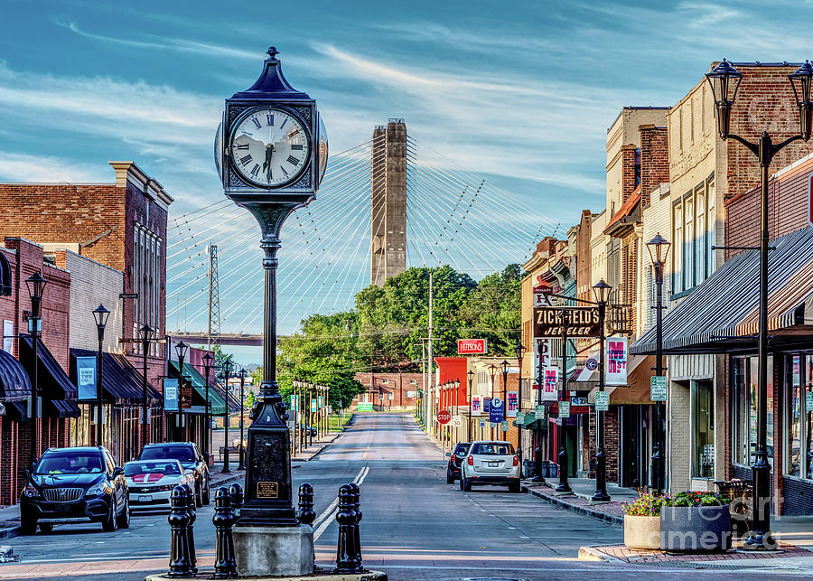 Clock In Downtown Cape Girardeau Photograph by Jennifer White