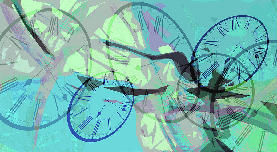 Clock Play Digital Art by Nancy Merkle