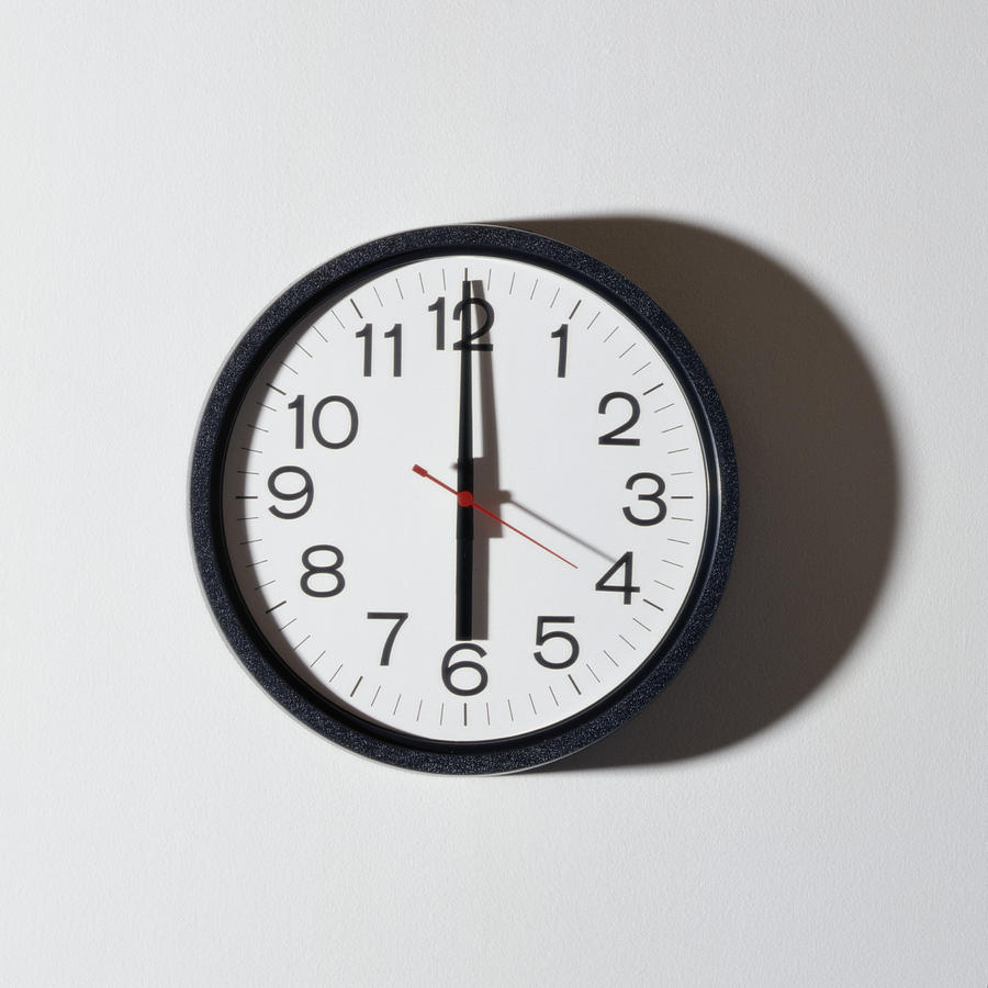 Clock Showing Six Oclock Photograph by Photodisc