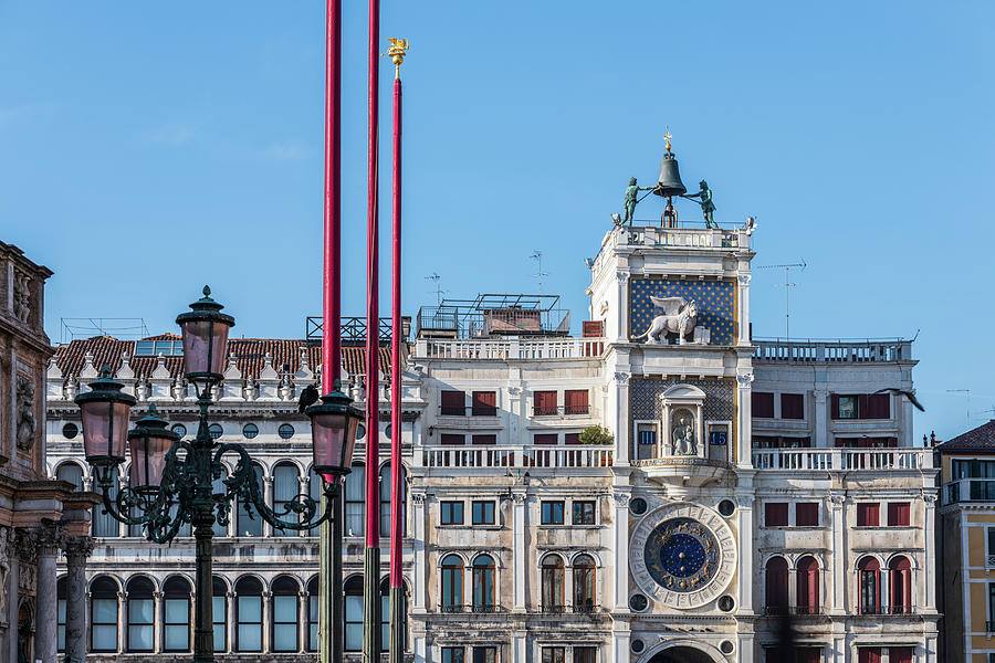 Clock Tower And Moors In Piazza San Marco. Venice, Italy Photograph